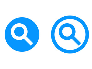 シンプル正円検索ボタンセット：青