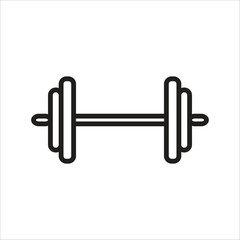 barbell vector icon line template