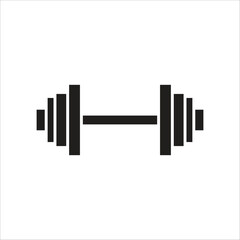 barbell vector icon line template