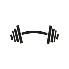 barbell vector icon line template