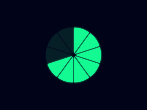 光る円型カウンターB：7緑