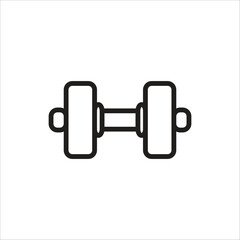 dum bell vector icon line template
