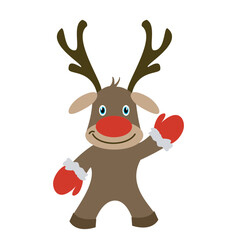 reindeer with santa claus hat