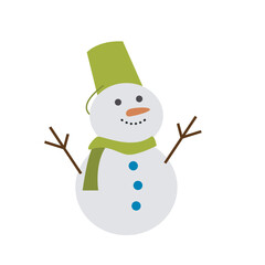 snowman with a scarf