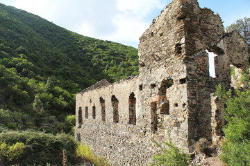 ruins of the ancient mine in sardinia