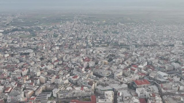 Panoramic view of Lamia City in Greece