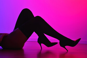 pernas com sapatos femininos sensualidade de dançarina 