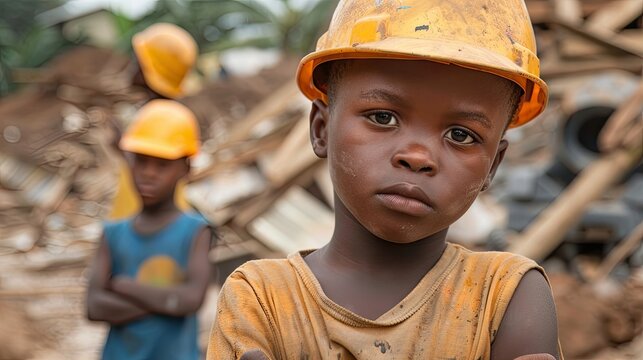 Children in poverty employed on construction sites stand in opposition to the principles of the World Day Against Child Labour and the fight against child trafficking