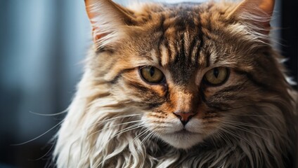 close up portrait of a cat