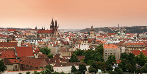 Naklejka na ściany i meble view on the Prague