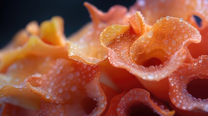 Close-Up of Dew-Kissed Orange Marigold
