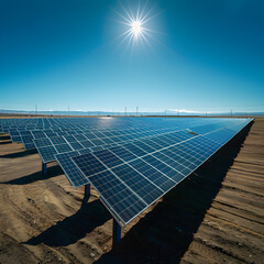 Photovoltaic Solar Panel Array Harvesting Clean Energy