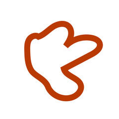 Obraz premium Dark red outline abstract shapes vectors