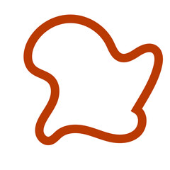 Dark red outline abstract shapes vectors