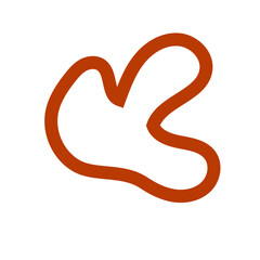 Dark red outline abstract shapes vectors