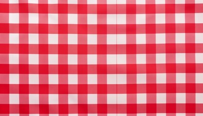 red and white checkered tablecloth