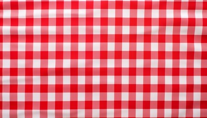 red and white checkered tablecloth