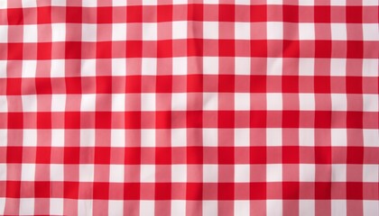 red and white checkered tablecloth
