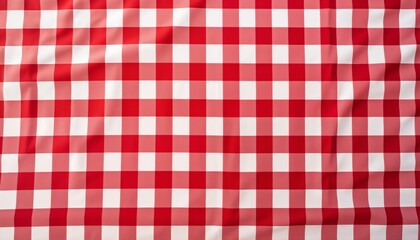 red and white checkered tablecloth
