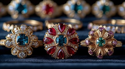 Exquisite and beautiful jewelry, diamond jewelry, gemstone rings, gold