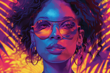 Black Woman Celebrating Juneteeth on June 19th