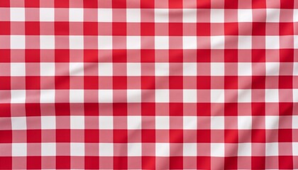 red and white checkered tablecloth