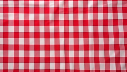 red and white checkered tablecloth