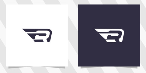 letter r logo design vector
