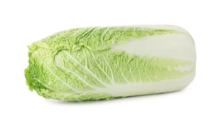 Schilderijen op glas Fresh ripe Chinese cabbage isolated on white © New Africa