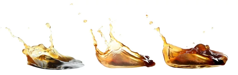 Plexiglas foto achterwand Splashes of coffee isolated on white, collection © New Africa