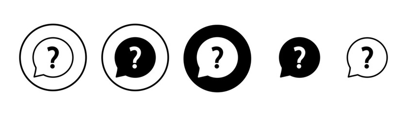 Question Icon vector isolated on white background. Question mark sign. help icon. Faq