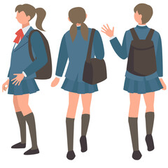 制服を着た女子学生たち