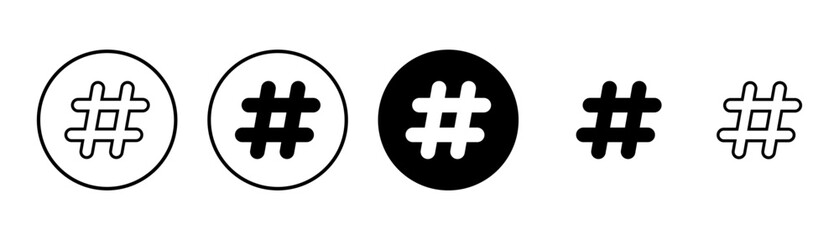 Hashtag icon vector isolated on white background. hashtag vector icon