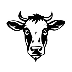Cow Flat Icon Isolated On White Background