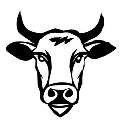 Cow Flat Icon Isolated On White Background