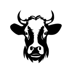 Cow Flat Icon Isolated On White Background
