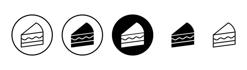 Cake icon vector isolated on white background. Cake vector. Birthday cake icon