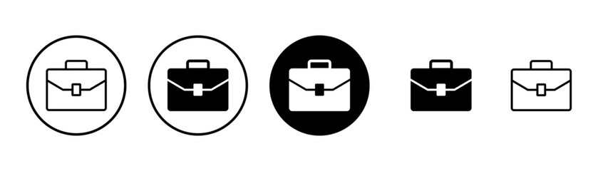 Briefcase icon vector isolated on white background. Briefcase vector icon