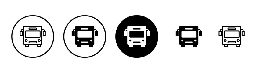 Bus Icon vector isolated on white background. Black bus vector icon