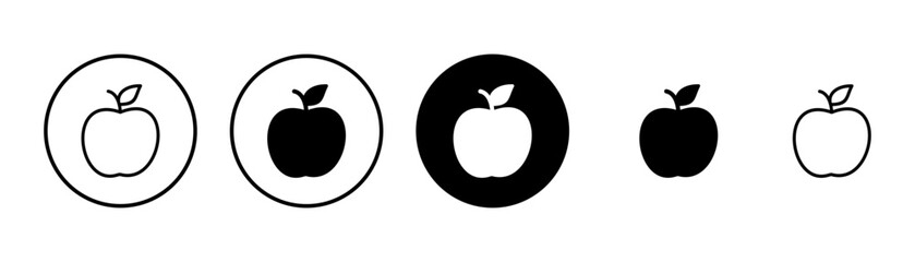 Apple icon vector isolated on white background. Apple vector icon.