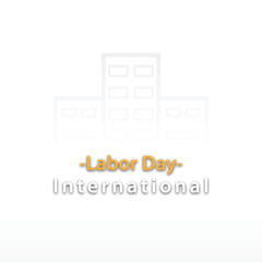 minimalist theme international labor day celebration vector design