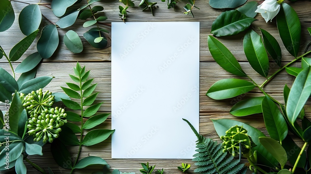 Poster generative ai : blank white a4 paper decoration