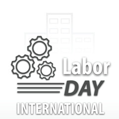 minimalist theme international labor day celebration vector design
