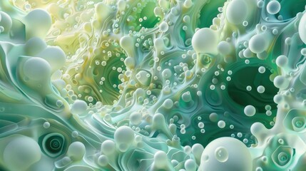 Organic green abstract background inspired by nature, Ai Generated.