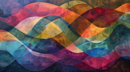 Energetic waves of color intersecting with geometric precision