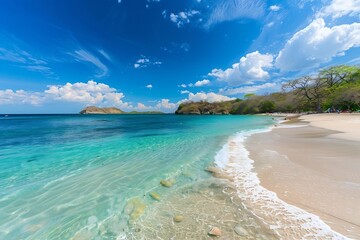 Obraz premium Generative AI : Playa Conchal, nestled in Guanacaste, Costa Rica, with its seashell-laden shores,