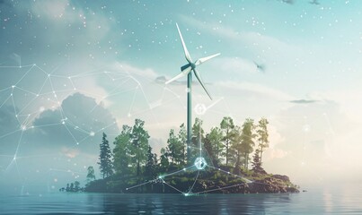 Renewable energies are the future of the earth. Wind and Sun.