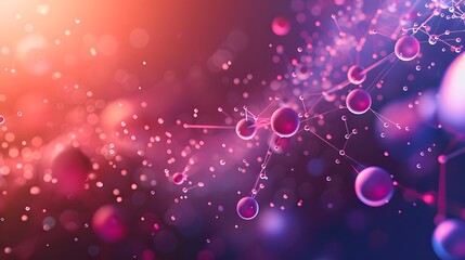 Molecules illustration with technology style.