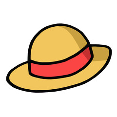 麦わら帽子　イラスト