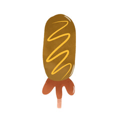 korean street food sausage corndog
